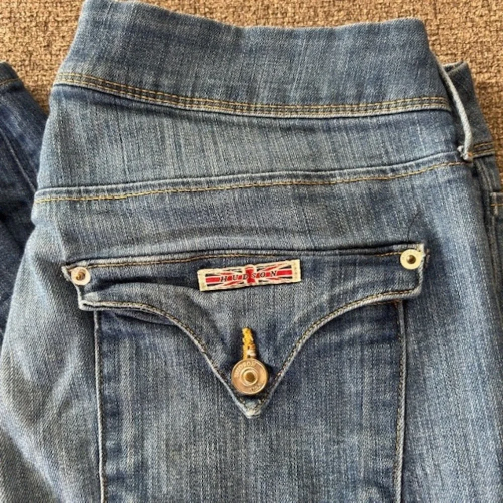 Hudson Collin Skinny Jeans Size 31 Blue Mid Rise Flap Pocket
